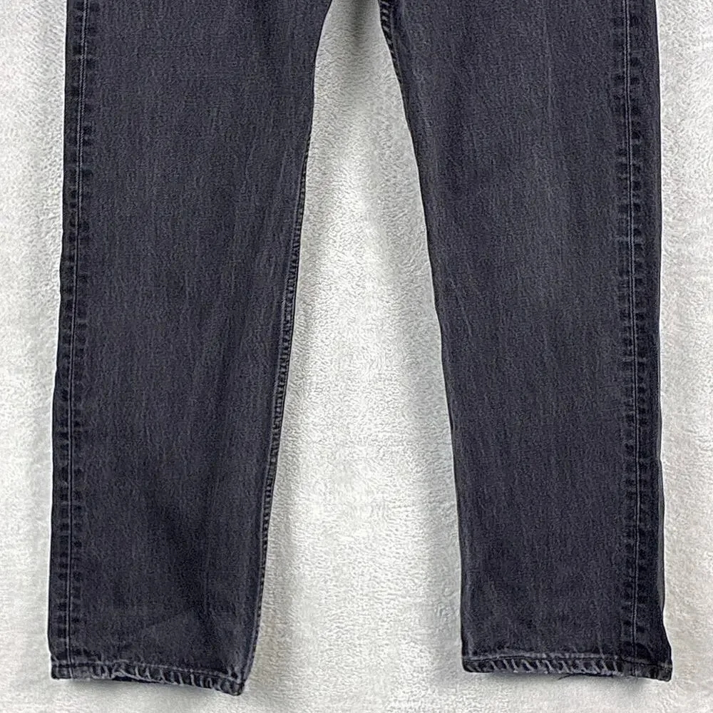 VTG Levis 501 Jeans Mens 34x32 (32x30) Sulphur Black 0660 Button Fly Made in USA